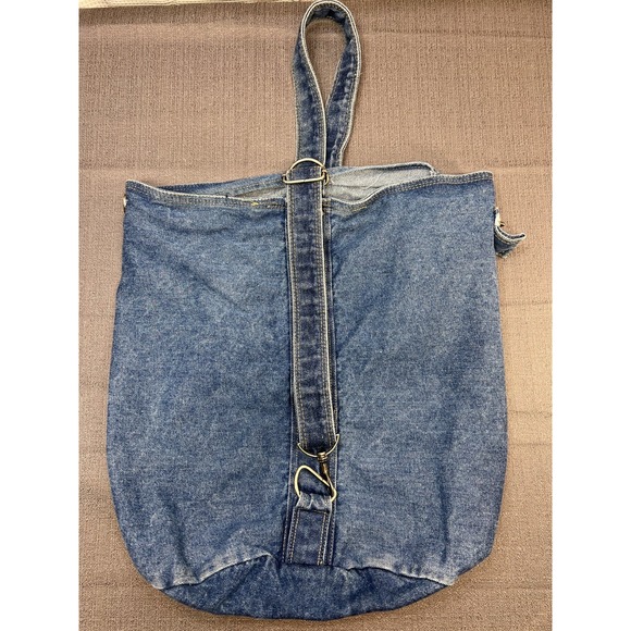 Fossil Vintage Blue Denim Crossbody Shoulder Sling Bag Large NWOT - Picture 7 of 16